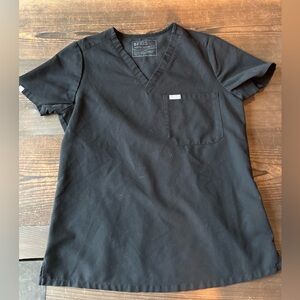 FIGS Catarina One-Pocket Scrub Top SIZE SMALL BLACK